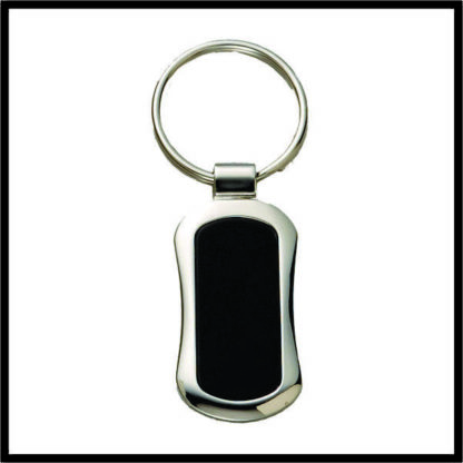 Chrome Key ring - black insert