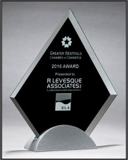 diamond shaped glass award